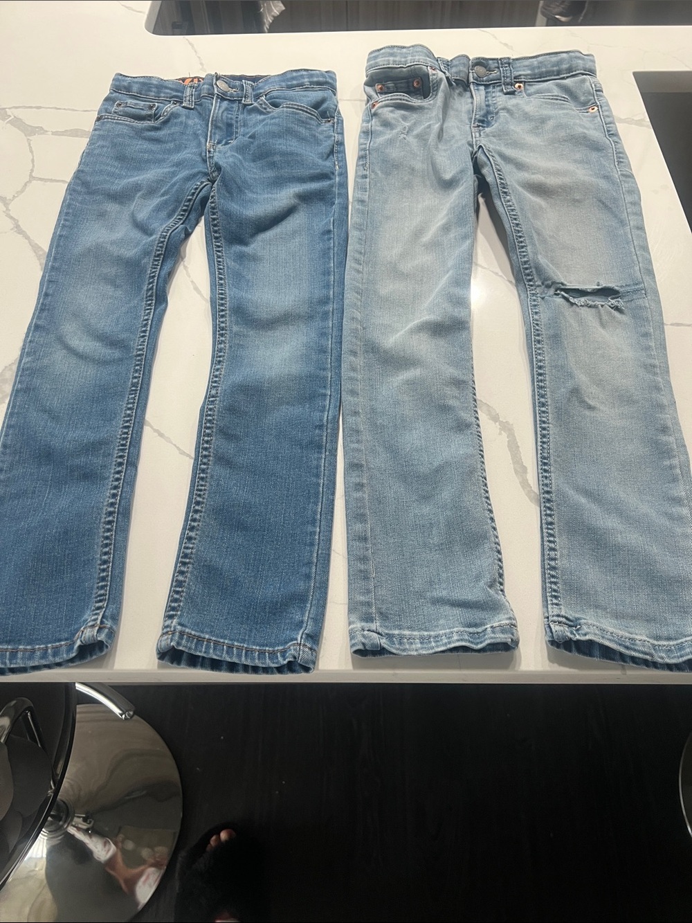 Light & Medium Blue Kids' Denim Levi Jeans - Pair - Picture 1 of 5